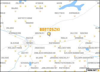 map of Bartoszki