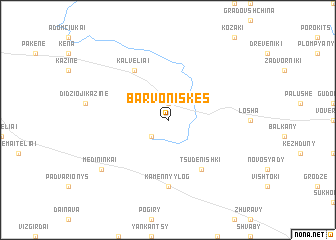 map of Barvoniškės