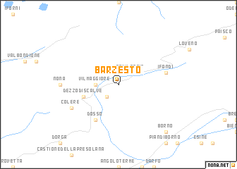 map of Barzesto