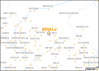 map of Bašelj