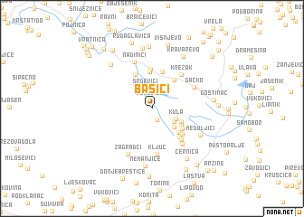 map of Bašići