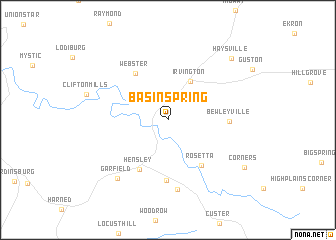 map of Basin Spring