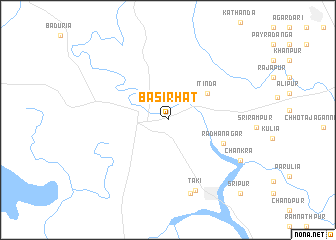 map of Basīrhat