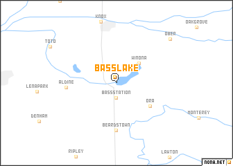 map of Bass Lake