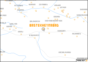 map of Bast-e Kheyrābād