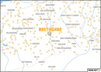 map of Basti Aghar