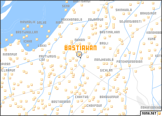 map of Basti Āwān