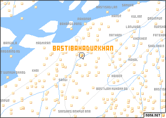 map of Basti Bahādur Khān