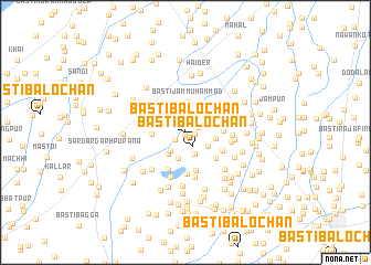 map of Basti Balochān