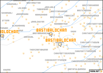 map of Basti Balochān