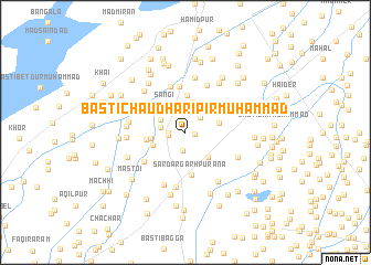 map of Basti Chaudhari Pir Muhammad