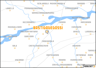 map of Bastida deʼ Dossi
