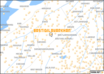 map of Basti Dilawār Khān