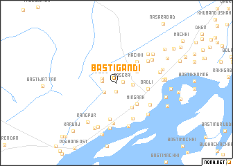 map of Basti Gāndi