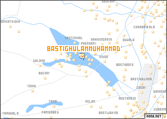map of Basti Ghulām Muhammad