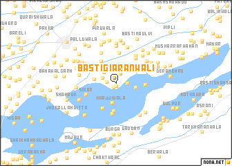 map of Basti Giarānwāli