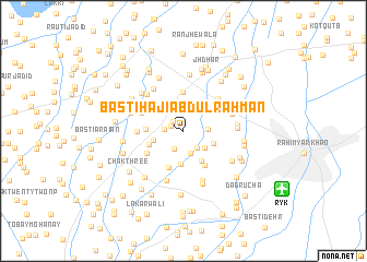 map of Basti Hāji Abdul Rahmān
