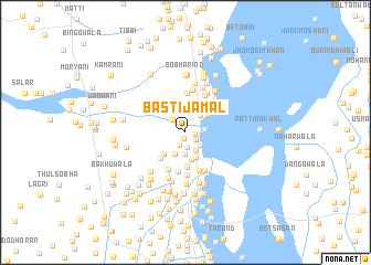 map of Basti Jamāl
