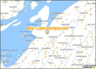 map of Basti Jām Karīm Bakhsh