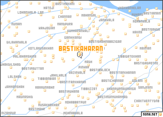 map of Basti Kahārān