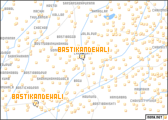 map of Basti Kandewāli