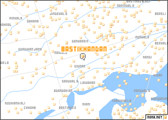 map of Basti Khāndān
