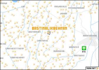 map of Basti Malik Behrām