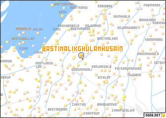 map of Basti Malik Ghulām Husain