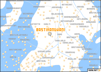 map of Basti Mandwāni