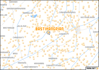 map of Basti Mangriān