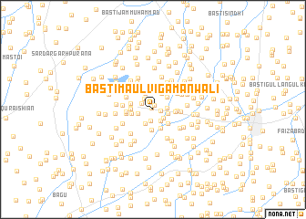 map of Basti Maulvi Gāmanwāli