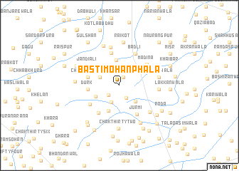 map of Basti Mohānphala