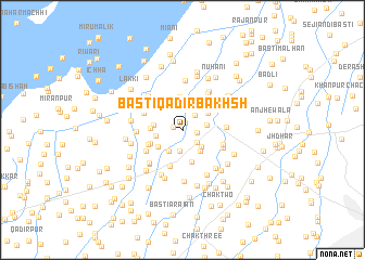 map of Basti Qādir Bakhsh