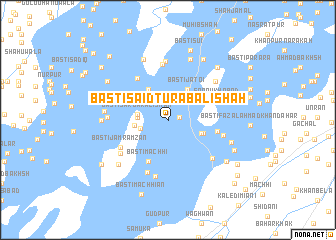 map of Basti Said Turāb Ali Shāh