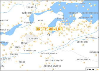 map of Basti Sānwlān
