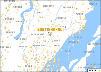 map of Basti Shāhali