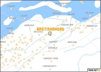 map of Basti Shāhdād