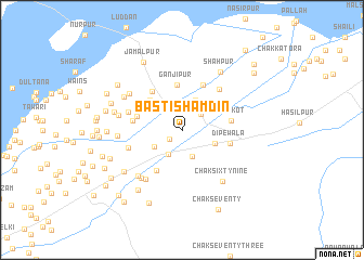 map of Basti Shām Dīn