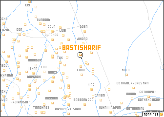 map of Basti Sharif