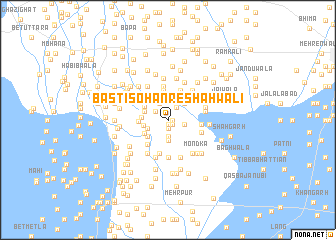 map of Basti Sohanre Shāhwāli