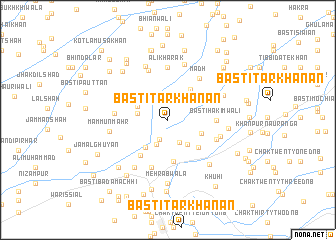 map of Basti Tarkhānān