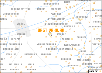 map of Basti Vakīlān