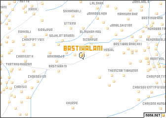 map of BastiWalāni