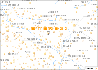 map of Baštovanska Mala