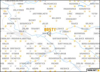 map of Bašty