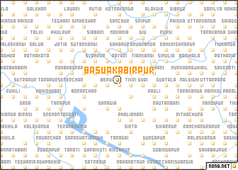 map of Bāsua Kabīrpur