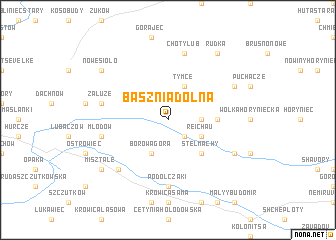 map of Basznia Dolna