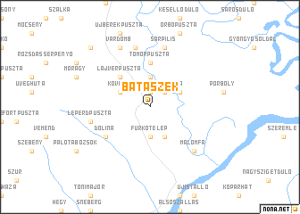 map of Bátaszék