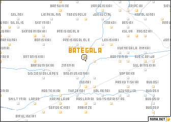 map of Batėgala
