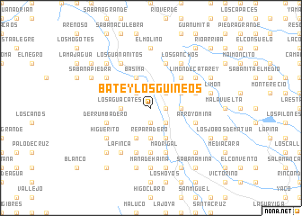 map of Batey Los Guineos